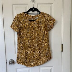 Yellow Patterned Women's Top
